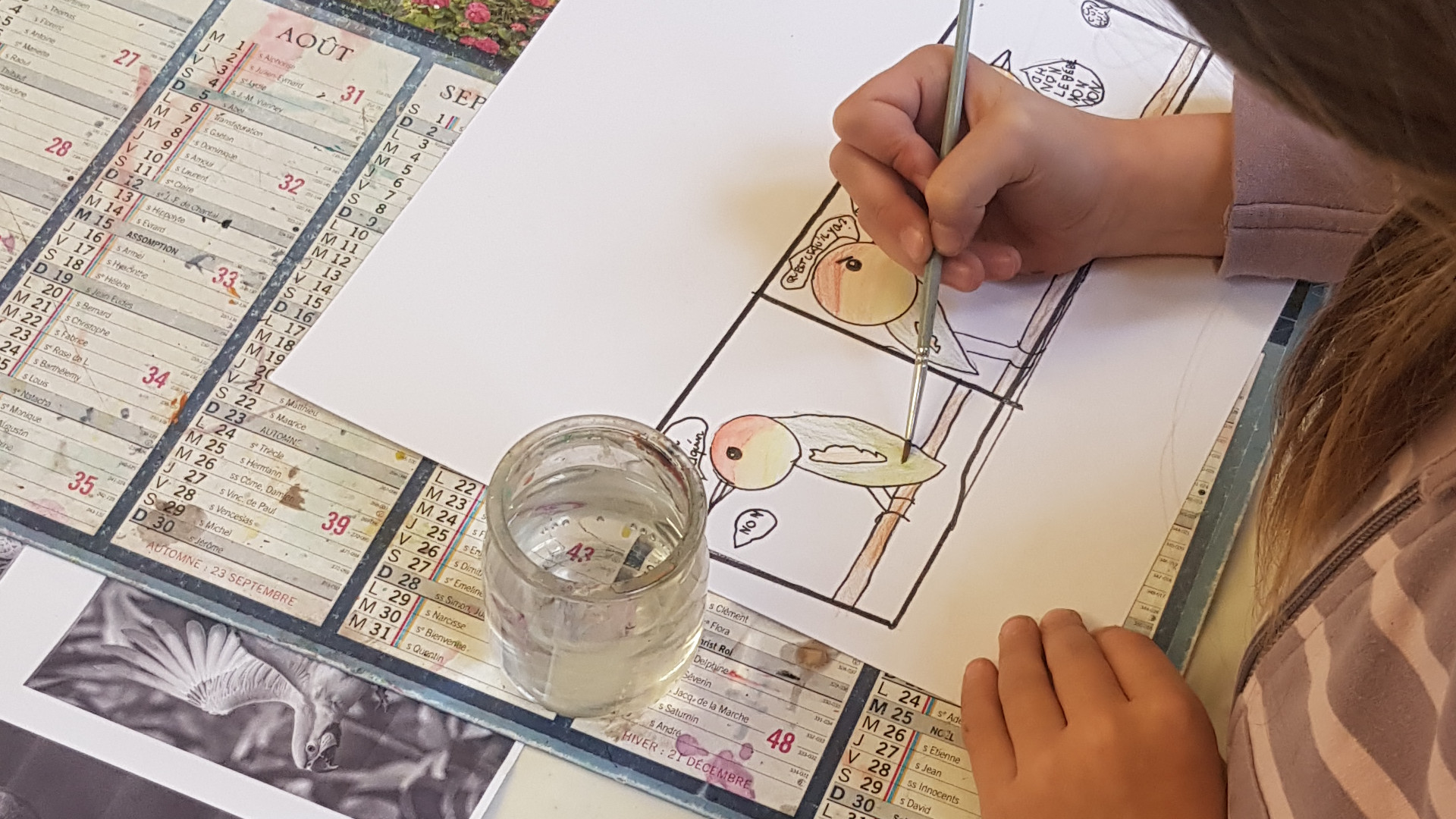 Patron en carton pour tracer les cases de la bande dessinée