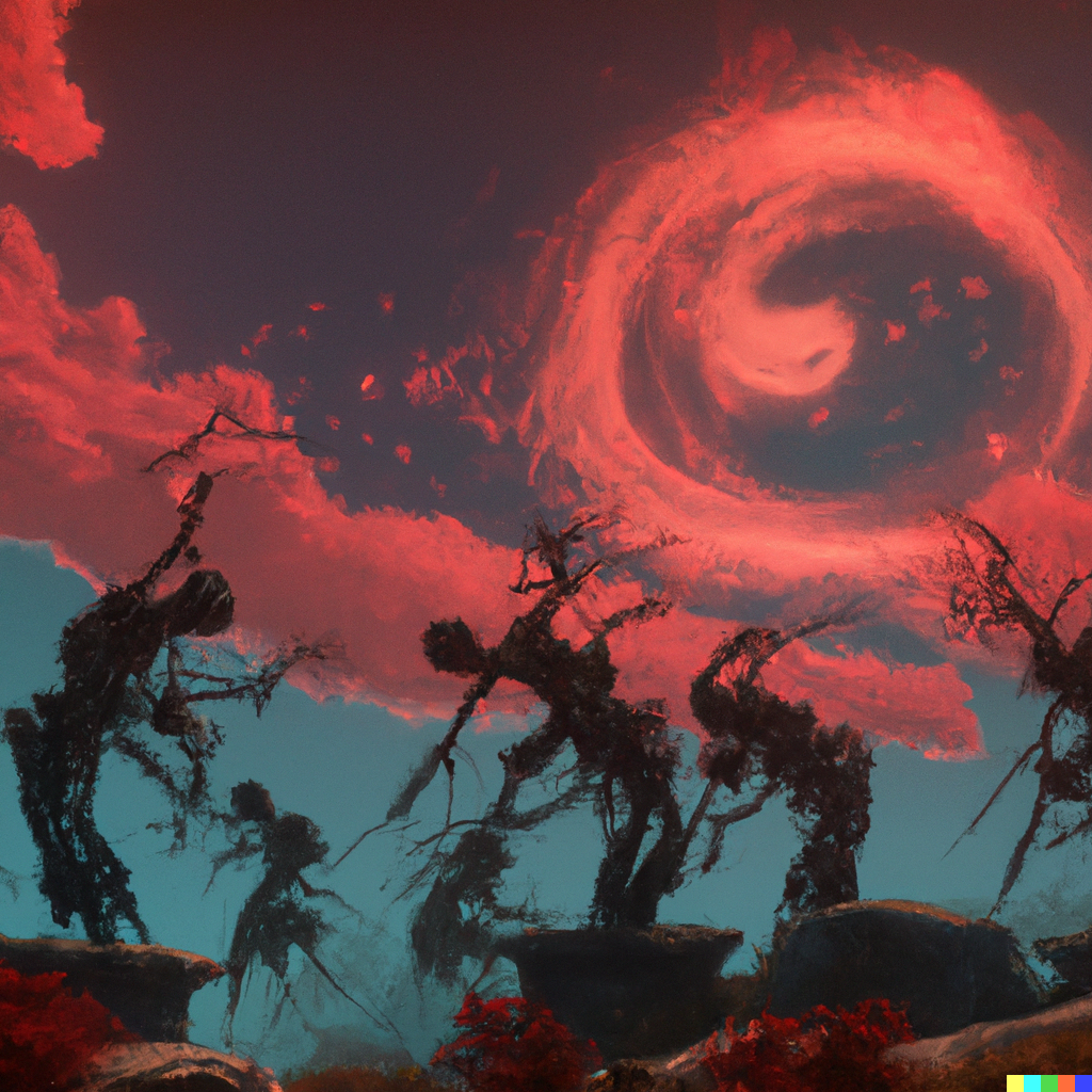 Amorphous Necrophagous Shadows Dance Beneath An Accursed Waning Moon